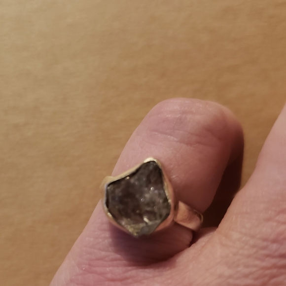Herkimer Quartz Ring 925 Silver - Picture 11 of 16